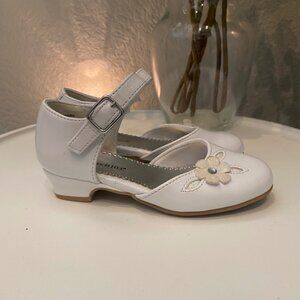 Christi & Jill Lil Heaven Toddler Dress Shoes White Mary Jane Sparkle 9 Girls